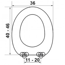 Κάλυμμα Λεκάνης W.C Διακοσμητικό Κοχύλια Μεταλλικά στηρίγματα Elvit 095