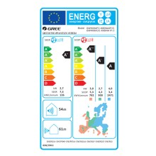 Gree Fairy Noir GRC-241QI/KFRB-N5/GRCO-241QI/KFRB-N5 Κλιματιστικό Inverter 24000 BTU A++/A+ με Ιονιστή και WiFi