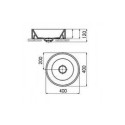 Tema Fontana Επικαθήμενος Νιπτήρας Πέτρινος 52x42cm Λευκός