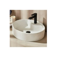 Tema Fontana Επικαθήμενος Νιπτήρας Πέτρινος 52x42cm Λευκός