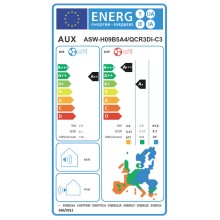 AUX Q-Series Κλιματιστικό Inverter 9000 BTU A++/A+ με Ιονιστή και WiFi Grey