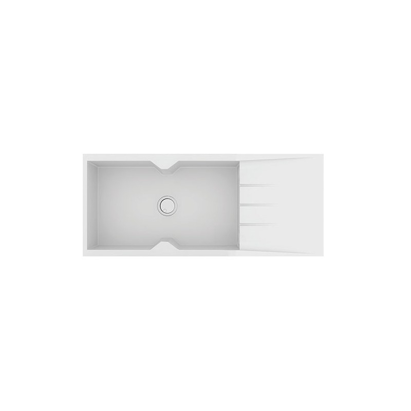 Ένθετος Νεροχύτης από γρανίτη Crown Quadra 116x50cm Titanium γκρι Ένθετος Νεροχύτης από γρανίτη Crown Quadra 116x50cm Titanium γκρι