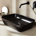 Επικαθήμενος Νιπτήρας Tema LOF060 Πορσελάνης 60x40cm Μαύρος